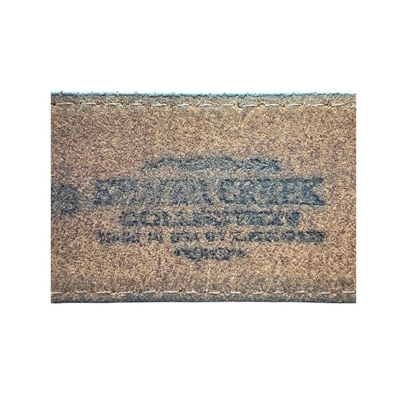 Men's Silver Creek Leather Belt Top Grain Embossed Metal Buckle 1. 5" Wide 40" L - Picture 5 of 14